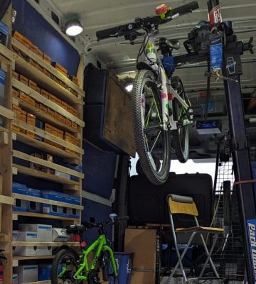 Inside the Taylored Cycles Mobile Workshop